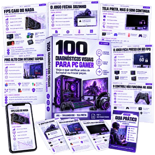 +100 Diagnósticos Visuais para PC Gamer + Bônus